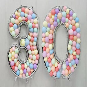 <span class=keywords><strong>65</strong></span> นิ้วขนาดใหญ่ดิจิตอล Globos วันเกิดจํานวนฟอยล์บอลลูน DIY กรอบรูปตกแต่งบอลลูน - Product Image 3