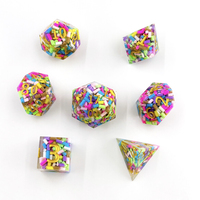Barre arc-en-ciel résine pointu dés mdn set Sharp edge RPG Dungeons & Dragons jeu de société Dice