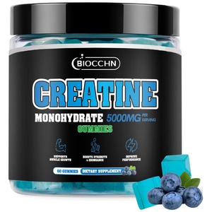 Bonbons gélifiés à la créatine monohydrate personnalisés 5000 mg avec BCAA, électrolytes, végétaliens, sans sucre, complément pré-entraînement pour hommes et femmes - Product Image 1