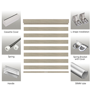 SAMADHI Multicolor Home and Office Light Filtering Cordless <b>Window</b> Cortinas Roller Zebra Shades Blinds - Product Image 5