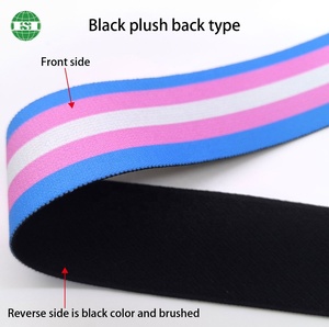 Lgbtq chuyển giới niềm tự hào cờ in đàn hồi Ribbon Webbing dây đeo cho quần áo độ đàn hồi cao dây thắt lưng cho may mặc - Product Image 2