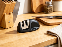 Aiguiseur de couteaux de cuisine professionnel mini à deux étapes