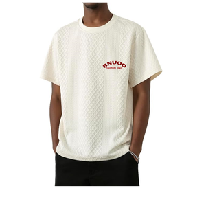 T-shirts graphiques vintage personnalisés, streetwear hip-hop, extensible, léger, doux, coupe régulière, jacquard texturé, t-shirt unisexe pour homme - Product Image 1