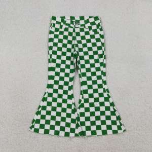 Conjunto de 2 Piezas RTS Saint Patrick Lucky Girl, Camiseta y Pantalones de Mezclilla Acampanados para Niñas, Ropa Transpirable para Bebés y Niñas - Product Image 3