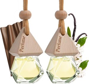 Difusor de perfume colgante para coche, de vidrio vacío, con forma de tambor cuadrado, 8ml 10ml, con tapa de rosca y serigrafiado, para difusor de varillas - Product Image 1