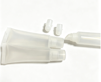 Tube de brillant à lèvres souple de petite capacité avec applicateur transparent, emballage cosmétique compressible pour huile et sérum à lèvres, impression personnalisée