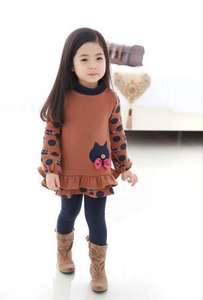 Venta al por Mayor en Línea, Ropa Infantil, Vestido Casual Dulce de Manga Larga con Lazo para Niñas, de Fábrica China - Product Image 5