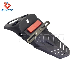 Guardabarros Trasero para Motocross, Supermoto, <span class=keywords><strong>Enduro</strong></span>, Universal, con Soporte para Placa de Matrícula y Reflector Rojo para SUZUKI YAMAHA - Product Image 2