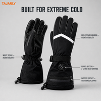 Gants chauffants à batterie avec contrôle intelligent de la température, professionnels, pour la moto, la conduite et les excursions en camping