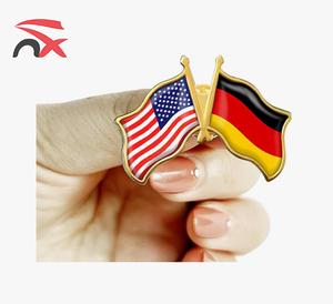 Épinglette drapeau d'amitié USA-Allemagne, broche élégante en émail, accessoire stylé, cadeau idéal pour les passionnés de patriotisme - Product Image 2