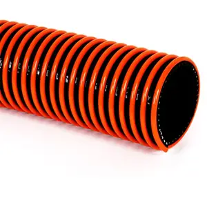 Barre en plastique pvc tuyau de sable en spirale tuyau en plastique ondulé anti-usure et antigel