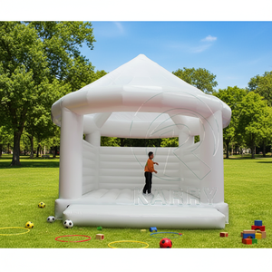 Castillo <span class=keywords><strong>Inflable</strong></span> Blanco Simple para Bodas <span class=keywords><strong>con</strong></span> Toldo, Elegante Castillo <span class=keywords><strong>Inflable</strong></span> Blanco Puro Comercial para Fiestas y Eventos - Product Image 1