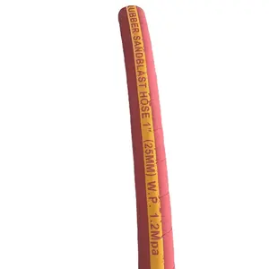 WP. 20 BAR 1/2" red high quality high strength fiber reinforced rubber sand blast Paint spray hose