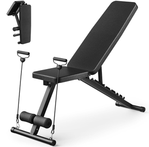 <span class=keywords><strong>Banc</strong></span> de fitness multifonctionnel <span class=keywords><strong>réglable</strong></span> avec support pour haltères, <span class=keywords><strong>banc</strong></span> d'entraînement à domicile avec bandes de résistance pour la musculation - Product Image 6