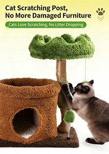 Arbre à <span class=keywords><strong>chat</strong></span> en bois massif durable de petite taille avec poteau à gratter en sisal de qualité supérieure, gymnase pour <span class=keywords><strong>chat</strong></span> en bois de luxe, livraison directe d'usine - Product Image 6