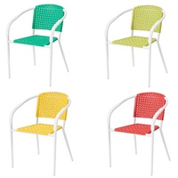 Chaise en plastique d'usine Prix Waterpoof Chaise en rotin empilable Chaise en rotin en osier pour jardin à manger