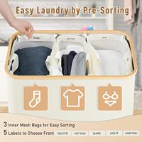 JQ Extra Large 160L Paniers de Rangement et Boîtes Bacs Organisateur Sac Pliable Panier à Linge Panier pour Buanderie