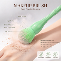Pinceaux cosmétiques en poils synthétiques en gros d'usine, kit de 7 pinceaux pour le visage et les yeux, OEM ODM, logo personnalisé, ensemble de pinceaux de maquillage style bambou
