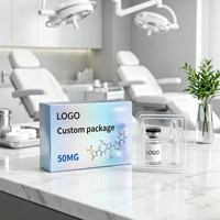 Caja de Regalo de Péptidos de Diseño Moderno, Caja de Embalaje de Lujo para Viales de Péptidos con Inserto de Plástico Transparente