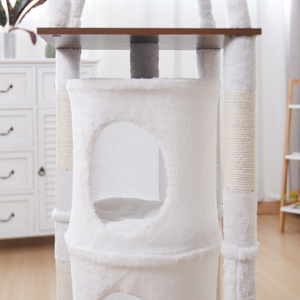 Maison de <span class=keywords><strong>chat</strong></span> en bois massif blanc de gros fabricant - Product Image 4