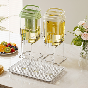 <span class=keywords><strong>Pichet</strong></span> à eau froide résistant aux hautes températures avec robinet, seau à thé aux fruits, distributeur de boissons froides pour réfrigérateur domestique - Product Image 2