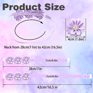 Collar <span class=keywords><strong>para</strong></span> Perro o Gato con 20 Colores, Diseño Floral con Pedrería, Lazo Decorativo, Ajustable, <span class=keywords><strong>para</strong></span> <span class=keywords><strong>Perros</strong></span> Pequeños y Medianos, Cachorros - Product Image 5