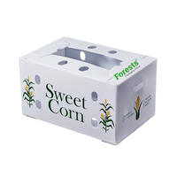 Boîte d'emballage de légumes en papier brun Conteneur de conservation frais Boîtes d'emballage de légumes de fruits d'expédition ondulée