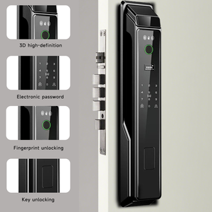 WIFI Tuya完全自動デジタルロックカメラ付き3D顔認識生体指紋インターホンスマートドアロック - Product Image 5