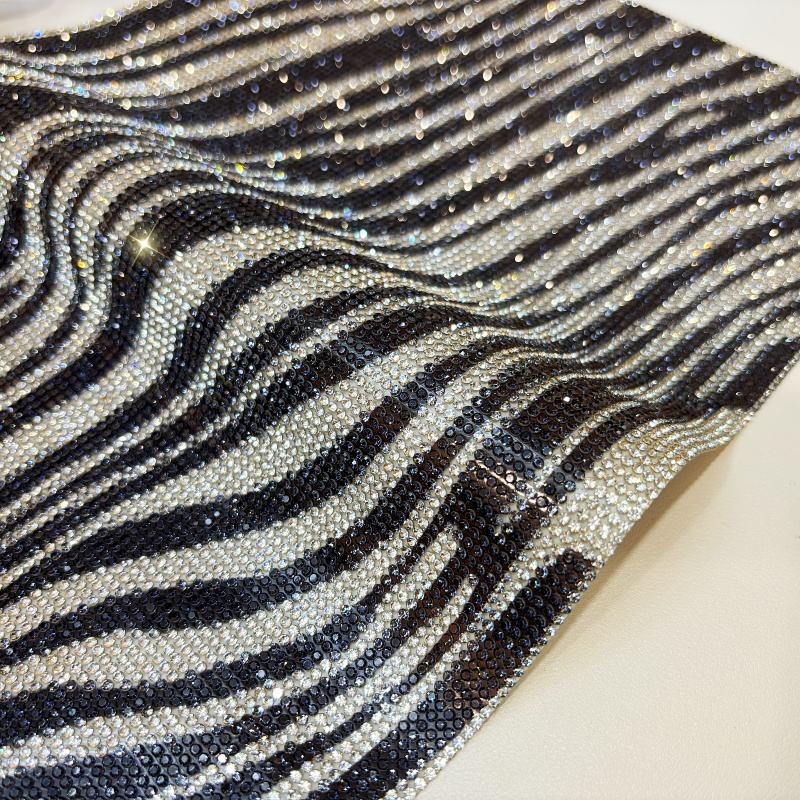 Zebra Rhinestones Hot Factory Wholesale Zebra Pattern Rhinestone Sheet Self-Adhesive DIY ...