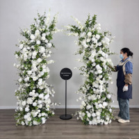 Arche de fleurs de mariage personnalisée DKB, ensemble de toile de fond de mariage, arche de fleurs artificielles en soie de luxe pour la décoration de mariage en extérieur