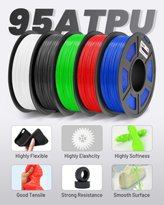 Filament d'imprimante 3D COLIDO 95A en TPU flexible, 500 g, bobine de 1,75 mm de diamètre, durable et élastique, 1 paquet, bleu Shore, pour impressions 3D - Product Image 5