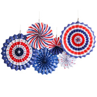Bannière de décoration pour fête d'anniversaire du Jour de l'Indépendance américaine, avec motifs Feux d'artifice, Amour, Pentagramme, Étoile des États-Unis, Triangle étoilé, Vente en gros
