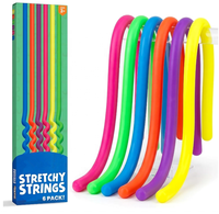 Jouets sensoriels extensibles Monkey Noodles Fidget pour l'autisme, cordes sensorielles extensibles, cadeaux de fête et jouets pour coffret au trésor pour enfants