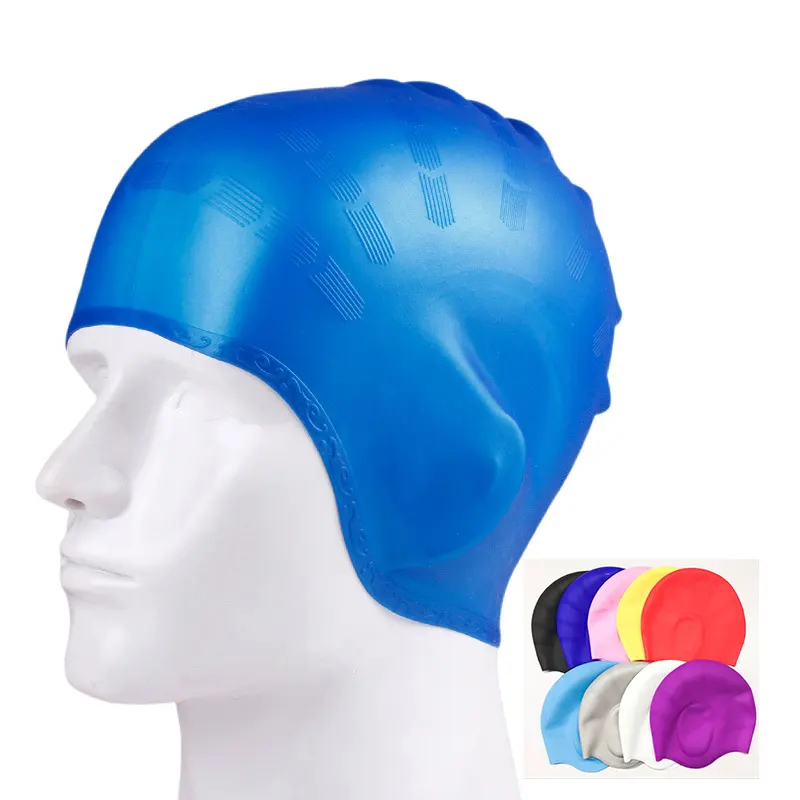 100% гелевые силиконовые эргономичные дизайнерские высокоэластичные противоскользящие удобные шапки для защиты ушей унисекс для купания шапки для дайвинга для взрослых