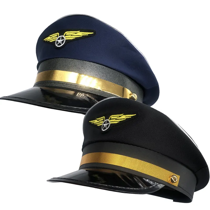Topi Kapten Dewasa Kustom Profesional Topi Kapal Yacht Warna Navy Sailor Sea Navy Topi Petugas Angkatan Laut untuk Topi Pesta