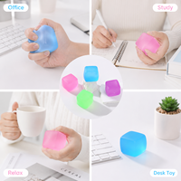 Jouet anti-stress TPR en forme de cube de glace à remontée lente, sensoriel, pour l'anxiété, OEM