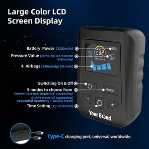 Alat Pijat Kaki Kompresi Udara Sistem Pemulihan Olahraga Mesin Fisioterapi Sepatu Drainase Limfatik untuk Sirkulasi Darah - Product Image 4