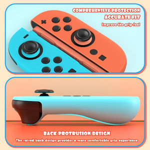 Silicone <b>Case</b> For Nintendo <b>Switch</b> Controllers Protective Cover Blue Red Orange Color Options - Product Image 3