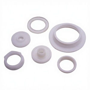 OEM Custom PTFE / Silicone <b>Rubber</b> Gasket <b>Washers</b> White <b>Sealing</b> Rings for Industrial Use - Product Image 1