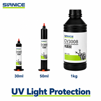 SIRNICE Single Component UV Cure Adhesive for Projection Screen Bonding (PET/APET/Glass) High Transparency Fast Fixture
