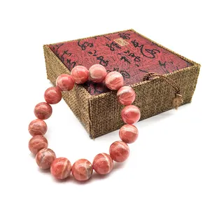 Vente en gros bracelets en rhodochrosite Offre Spéciale naturelle bijoux en cristal perles améthyste 8 mm pierres précieuses pour femme et cadeaux