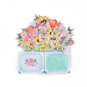 Lovely 3d <strong>Thinking</strong> of <strong>You</strong> Thank <strong>You</strong> Sunflower Bouquet Pop up Flower Greeting Card - Product Image 2