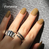 Facile hiver unique mat presse sur les ongles conseils uni solide marron couleurs faux ongles conceptions simples court ovale dames ongle artificiel