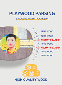<span class=keywords><strong>Raquette</strong></span> <span class=keywords><strong>de</strong></span> tennis <span class=keywords><strong>de</strong></span> table DHS Professional Hurricane Dragon en bois avec plaque <span class=keywords><strong>de</strong></span> base Ma Long PingPong - Product Image 6