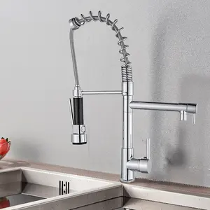 Spring Pull Out 304 Stainless Steel Mixer 1080 Rotating Kitchen Faucet With Purified Water Spout Kitchen Faucet 360