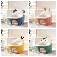 Canapé d'apprentissage pour enfants en tissu technique, design animal mignon, imperméable et facile à nettoyer, 360 °   Anti-chute, cadeau idéal pour enfant et pour la douche