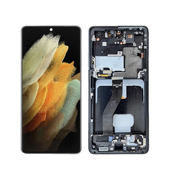 Original OLED Touch Screen Digitizer Assembly Replacement for Samsung S21 Ultra Compatible Galaxy Mobile Phones LCD Frame