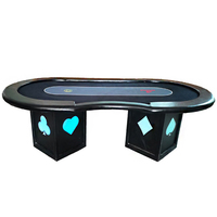Lucky YH — Texas Hold'em Poker 240/260cm, Table avec jambes légères de luxe, utilisé dans le Casino électronique, Texas Hold'em