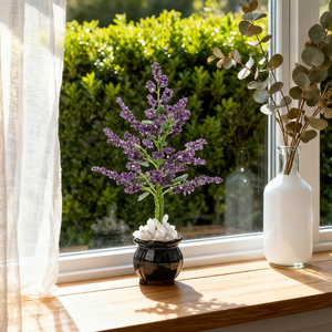Árbol Bonsái de Piedra Natural en Maceta Artificial con Hojas Realistas, Árbol de Piedra de Amatista, Decoración para el Hogar, Exhibición para Ventanas - Product Image 2