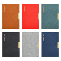 Agenda d'affaires A5 en PU avec logo personnalisé en relief, 100 feuilles, boucle métallique, estampage à chaud argent/or, cadeau d'entreprise